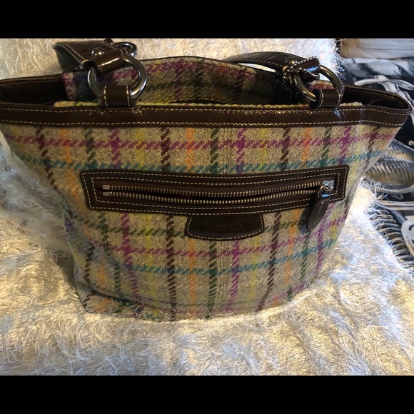 Coach Handbags - Coach Wool Penelope Tattersall Plaid Bag